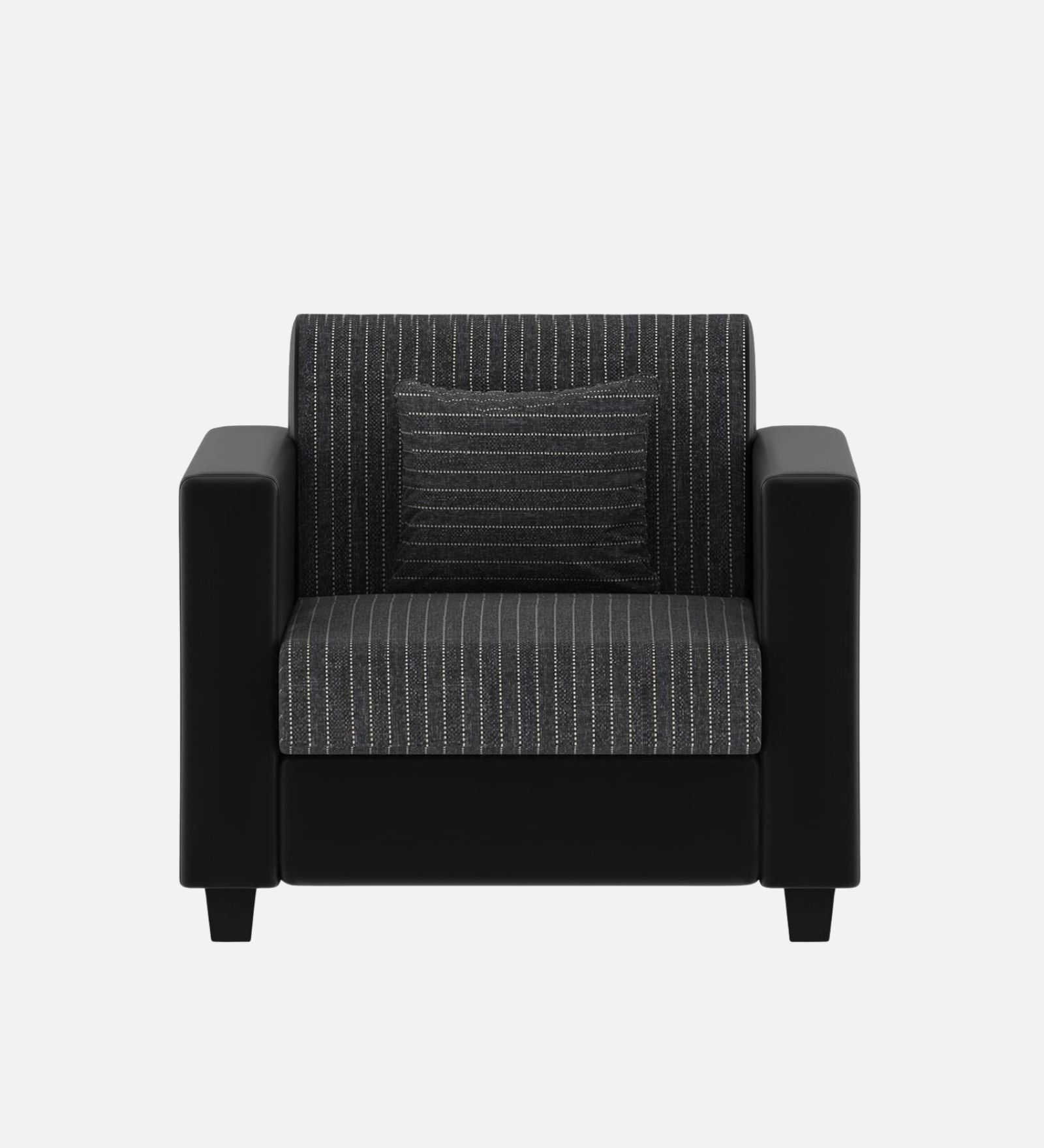 Baley Fabric 1 Seater Sofa In  Lama Black Colour - Febonic Living