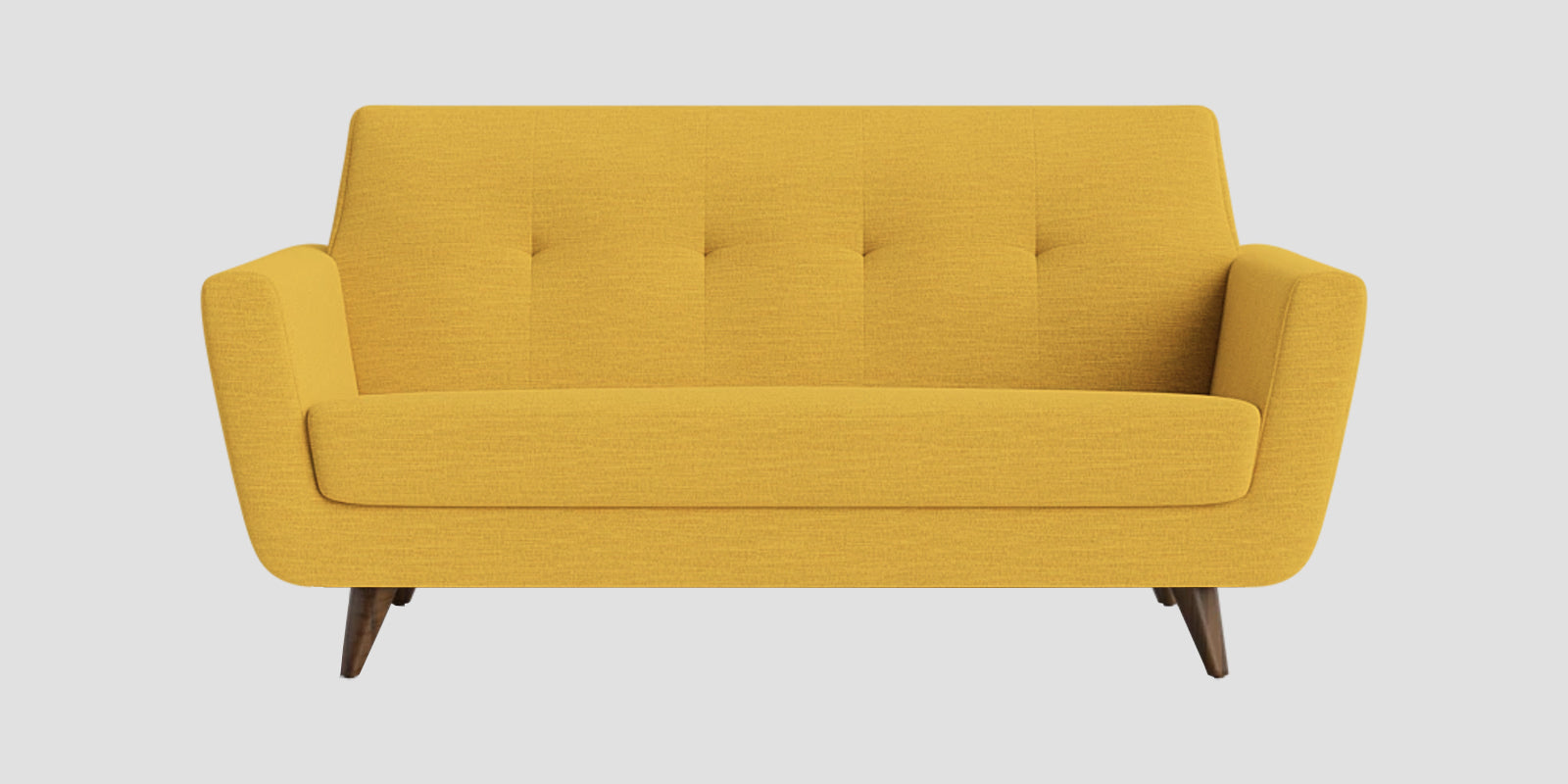 Jasmin Fabric 2 Seater Sofa In Bold Yellow Colour - Febonic Living
