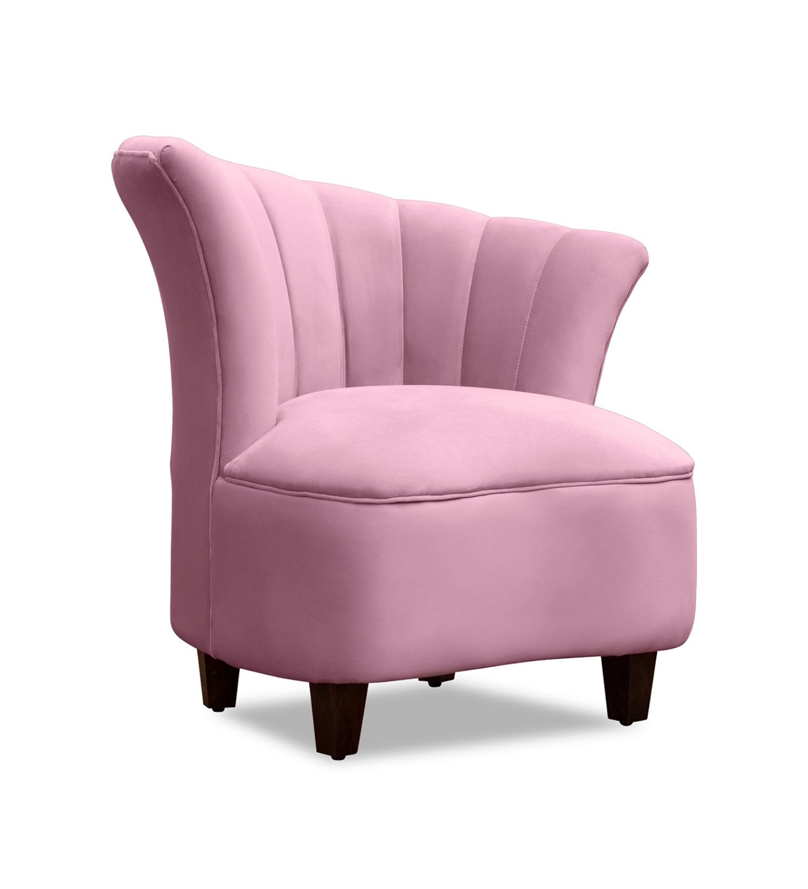 Davo Velvet Slipper Chair in Millennial Pink Colour - Febonic Living