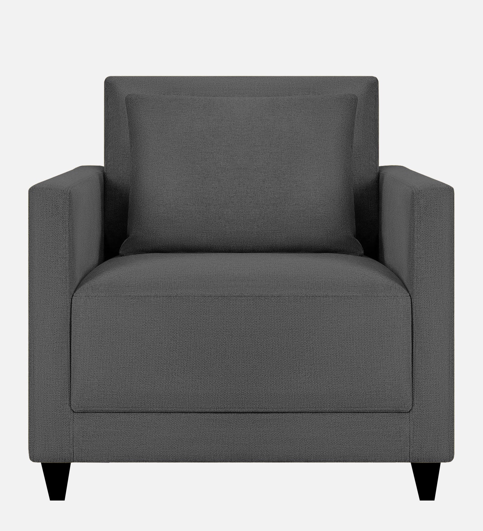 Kera Fabric 1 Seater Sofa in Charcoal Grey Colour
