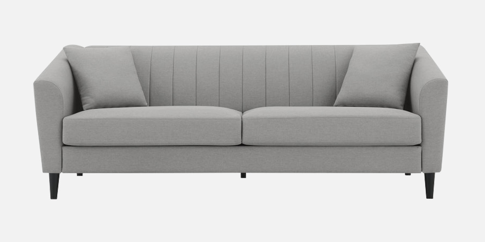 Polon Fabric 3 Seater Sofa In Silver Grey Colour - Febonic Living