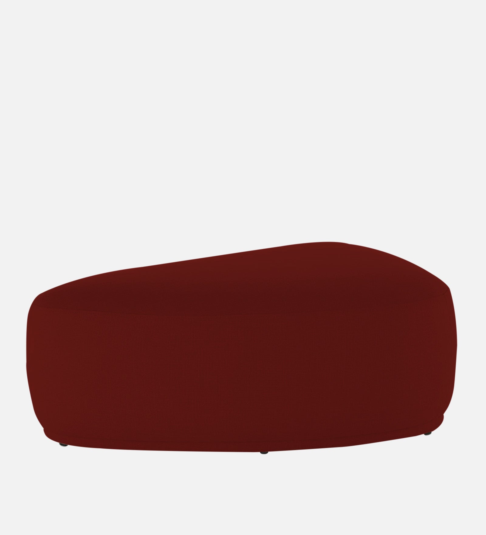 Nona Fabric Pouffe In Blood Maroon Colour - Febonic Living