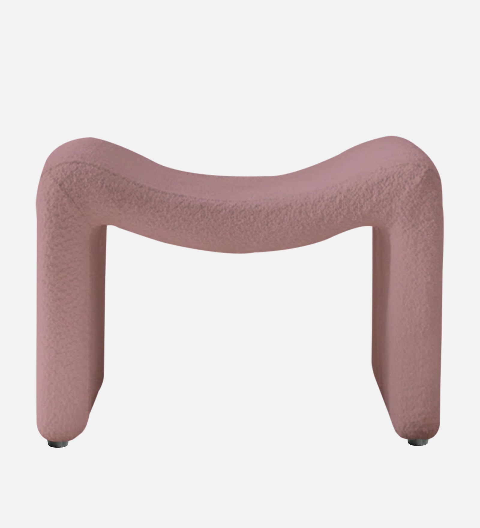 Olive Boucle Foot Stool In Basi Pinc Colour - Febonic Living