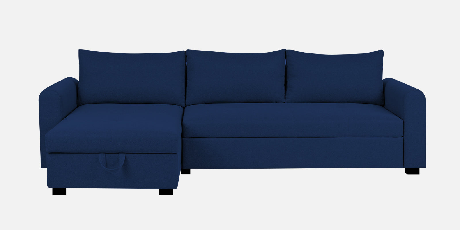 Sigma Fabric RHS Sectional Sofa (3+Lounger) In Royal Blue Colour - Febonic Living