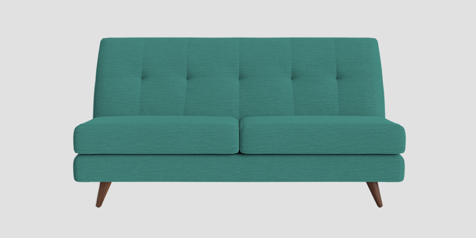 Jasmin Fabric 2 Seater Armless Sofa In Sea Green Colour - Febonic Living