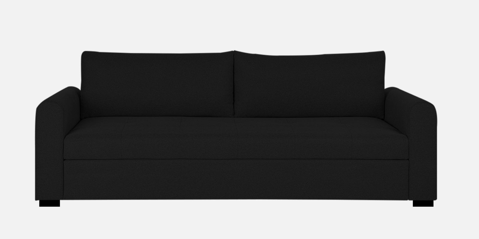 Sigma Fabric 3 Seater Sofa In Zed Black Colour - Febonic Living