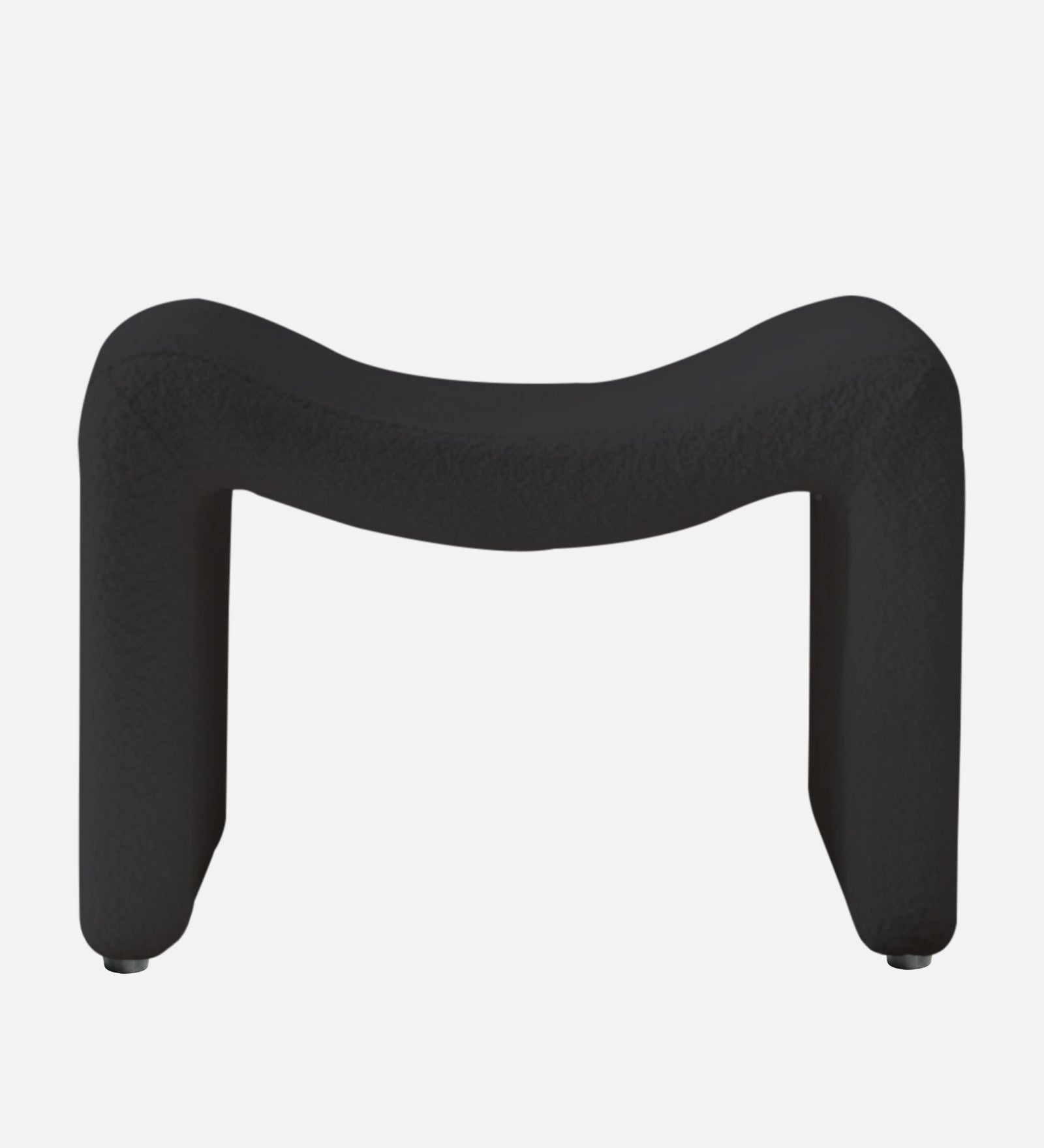 Olive Boucle Foot Stool In Cloud Grey Colour - Febonic Living