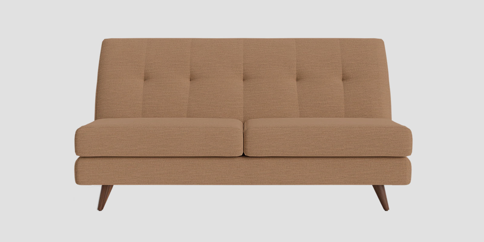 Jasmin Fabric 2 Seater Armless Sofa In Cosmic Beige Colour - Febonic Living