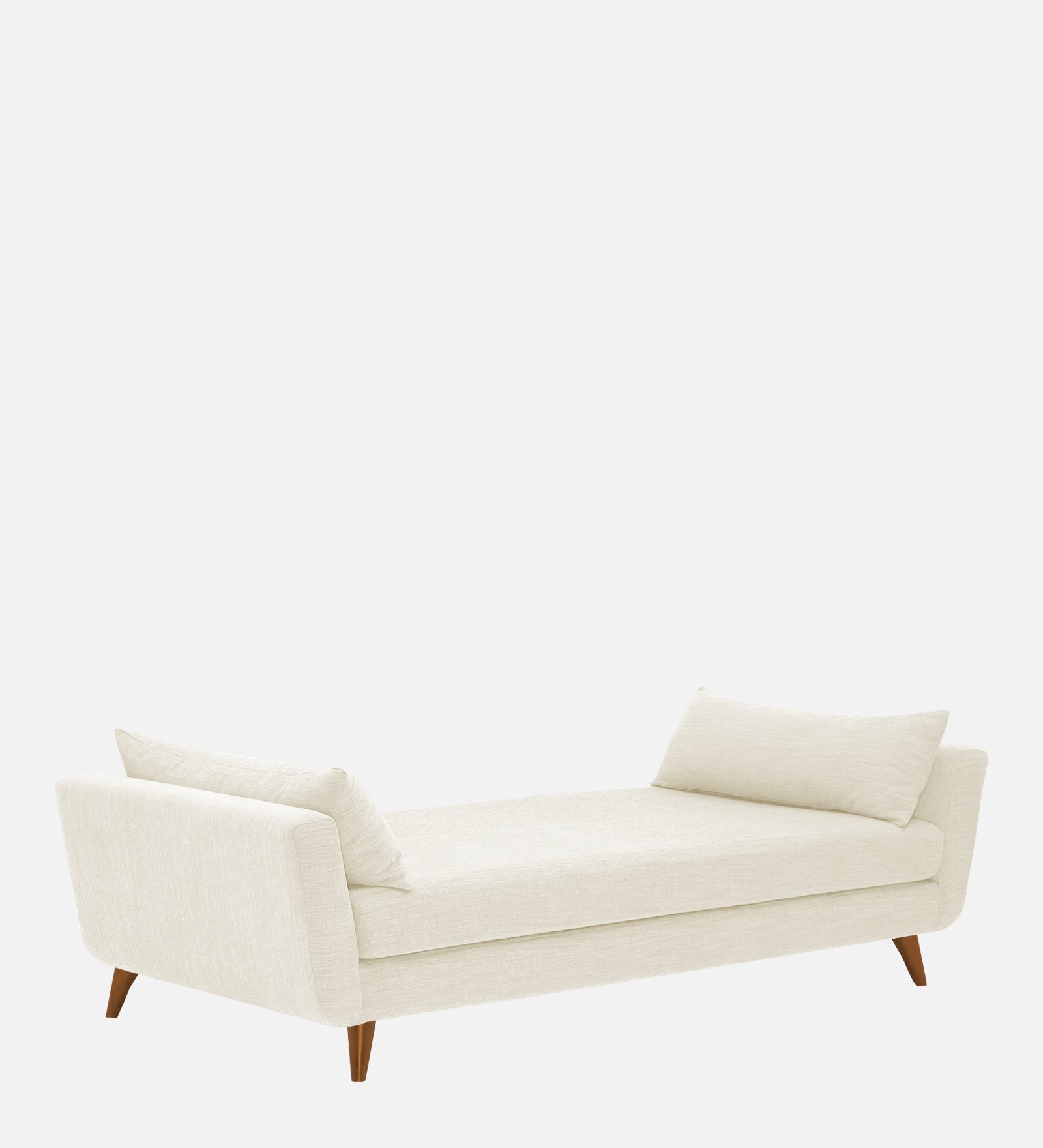 Jasmin Fabric Chaise Lounger In Ivory Cream Colour - Febonic Living