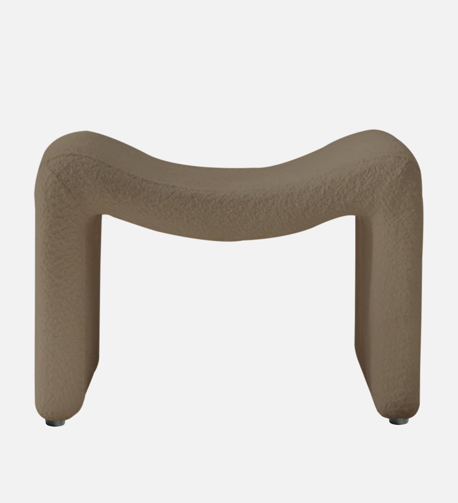 Olive Boucle Foot Stool In Caro Beige Colour - Febonic Living