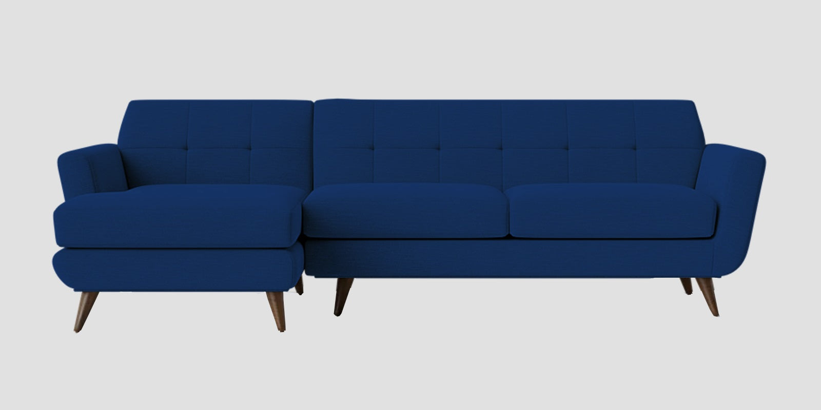Jasmin Fabric RHS (3+ Lounger) Sectional Sofa (3+ Lounger) In Royal Blue Colour - Febonic Living