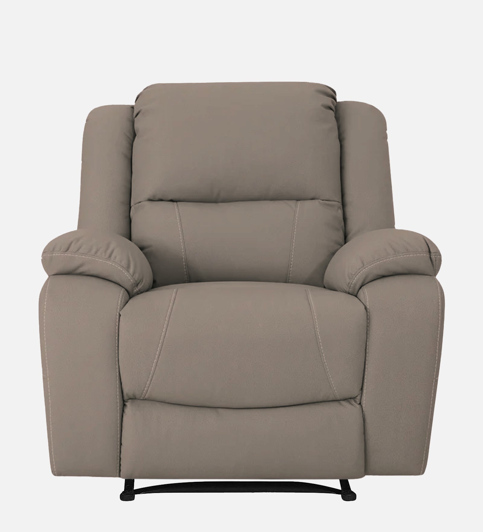 Adley Fabric 1 Seater Manual Recliner In Natural Beige Colour - Febonic Living