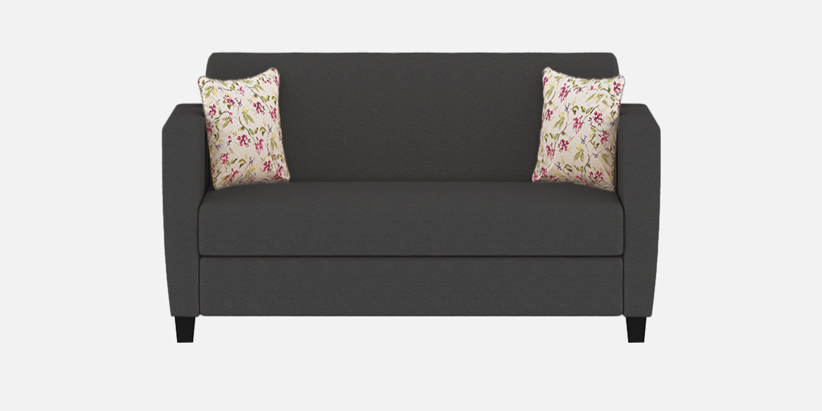 Gozi Fabric 2 Seater Sofa In Charcoal Grey Colour - Febonic Living