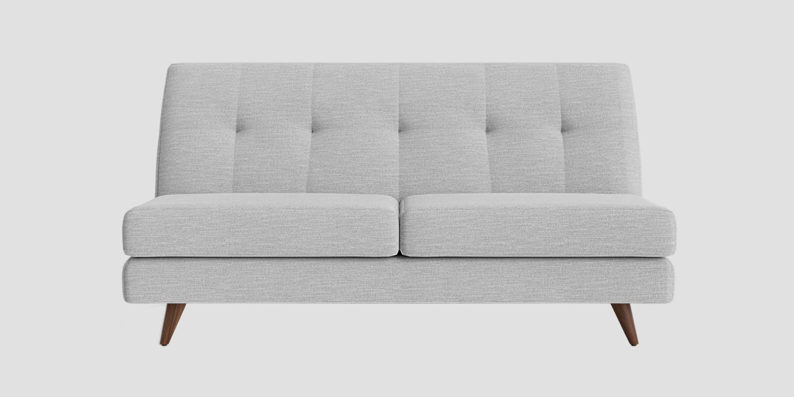 Jasmin Fabric 2 Seater Armless Sofa In Lit Grey Colour - Febonic Living