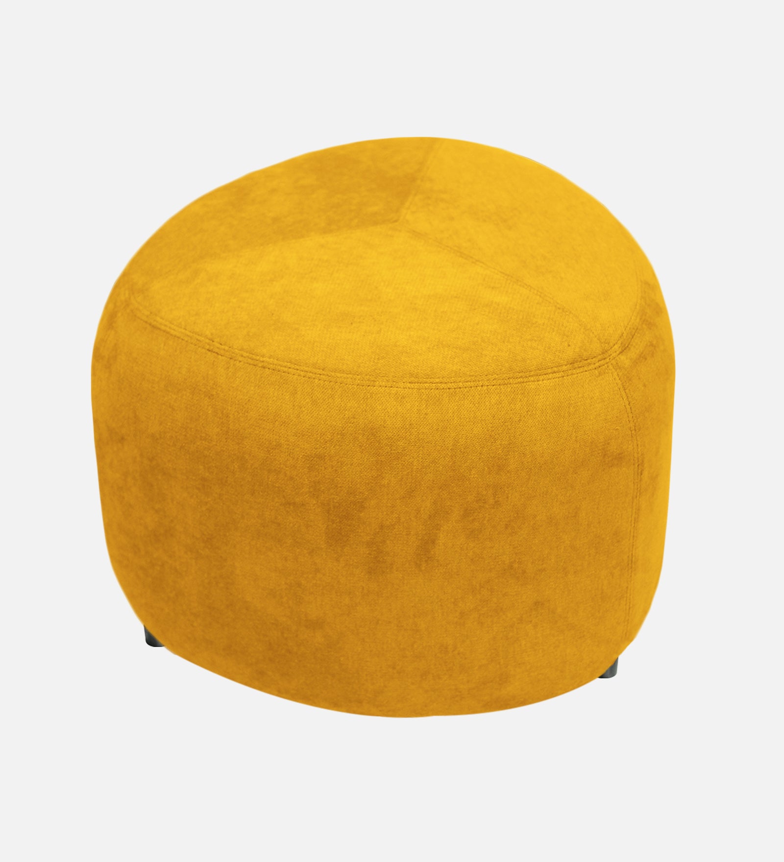 Keori Fabric Pouffe In Bold Yellow Colour - Febonic Living