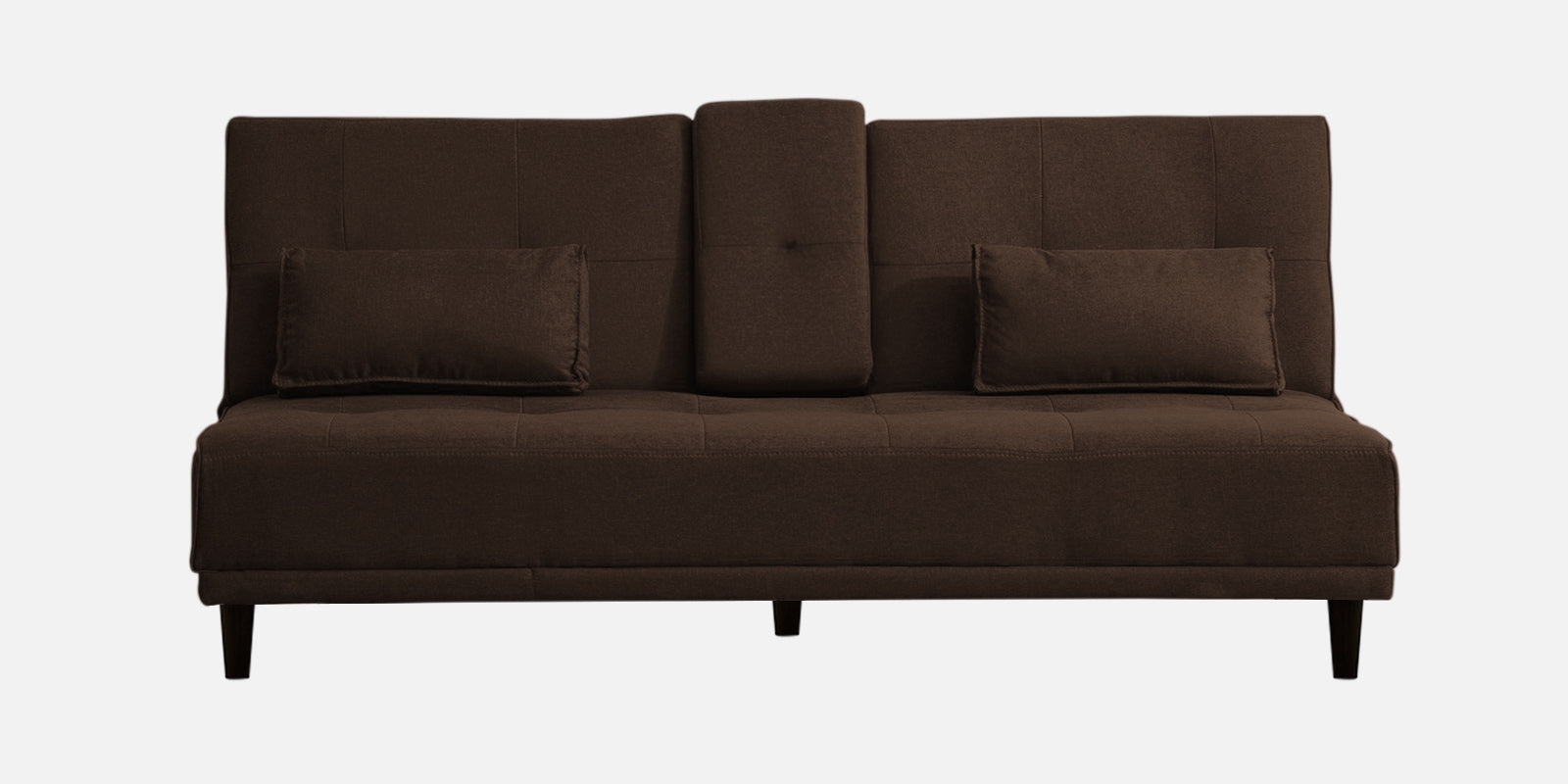 Jerry Fabric 3 Seater Convertible Sofa Cum Bed In Cidar Brown Colour - Febonic Living