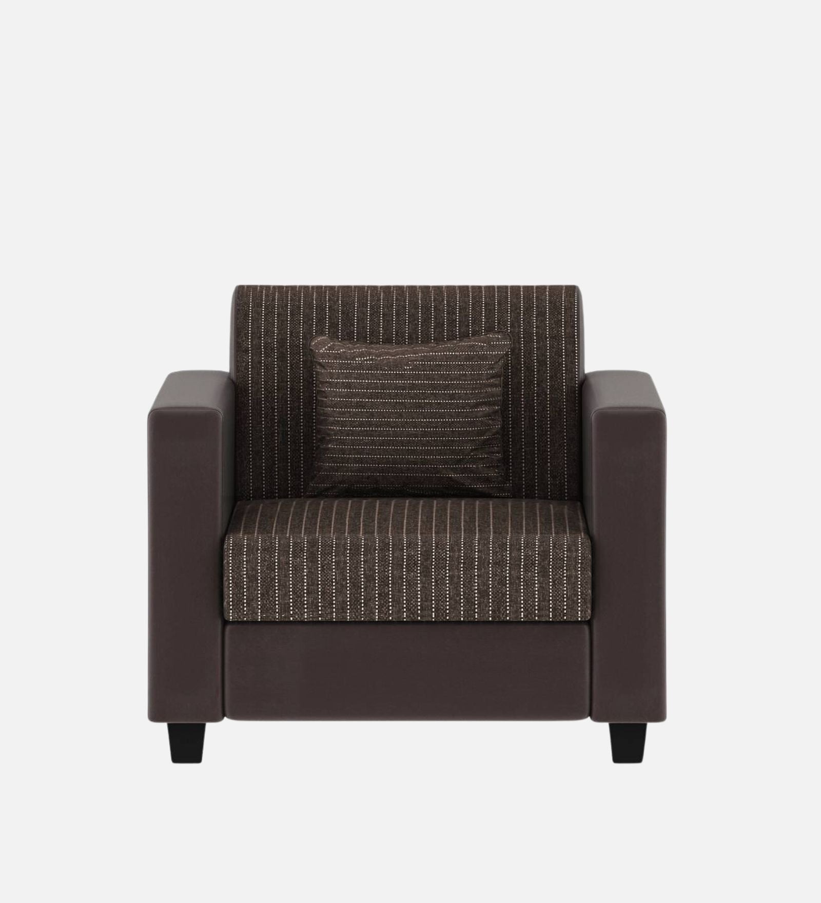 Baley Fabric 1 Seater Sofa in Lama Brown Colour