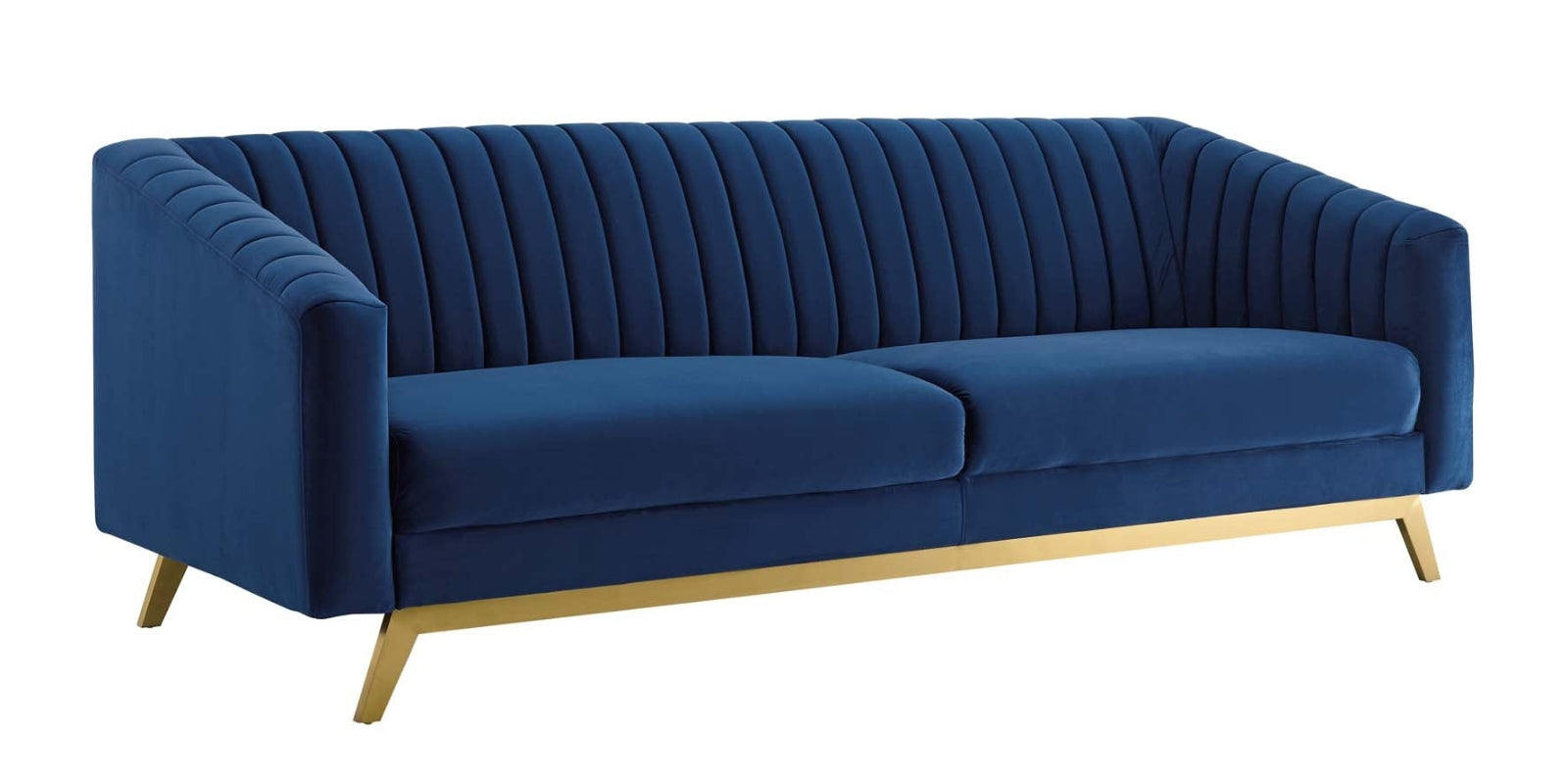 Grammy velvet 3 Seater Sofa In Imperial Blue Colour - Febonic Living