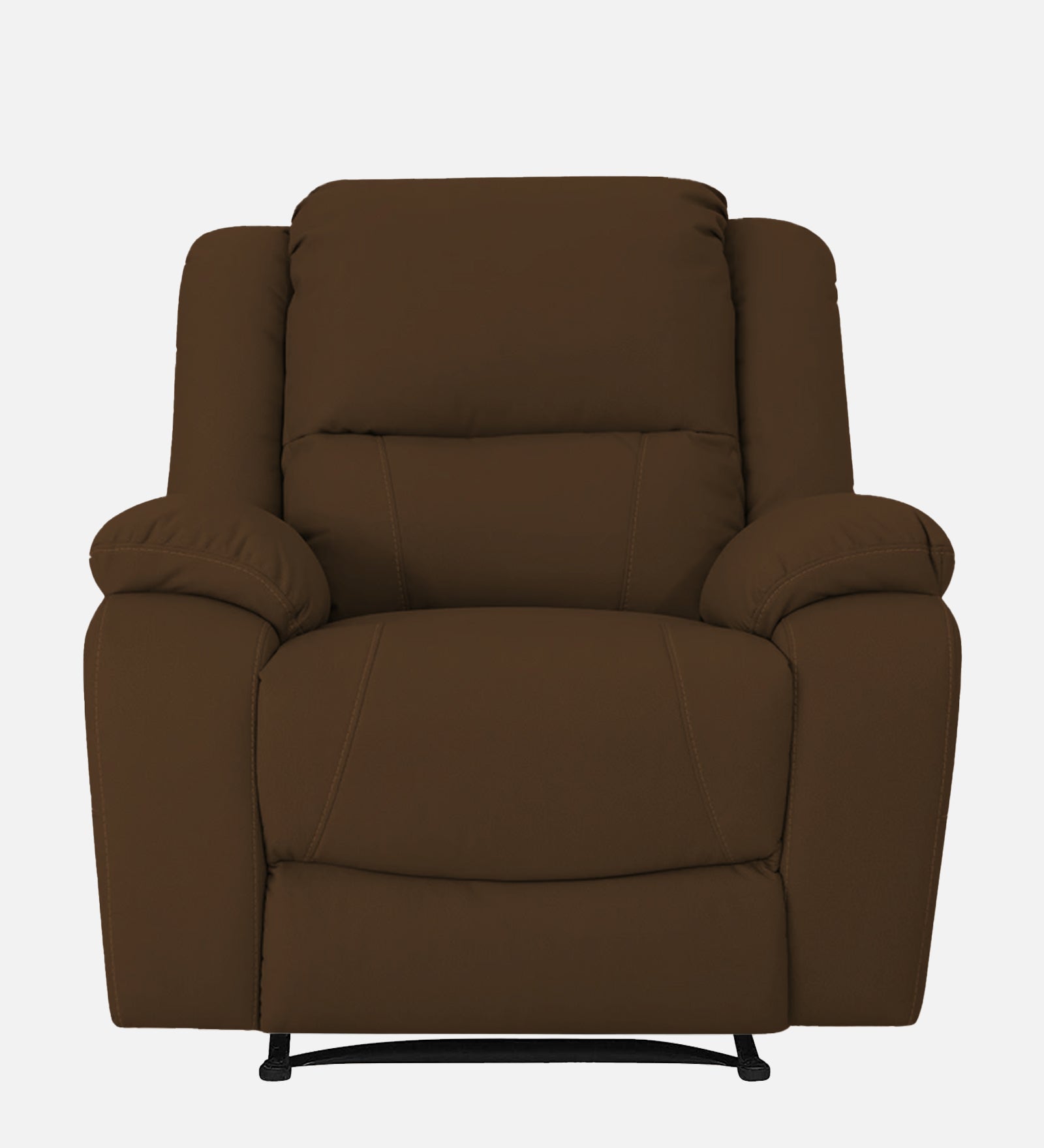 Adley Fabric 1 Seater Manual Recliner In Chestnut Brown Colour - Febonic Living