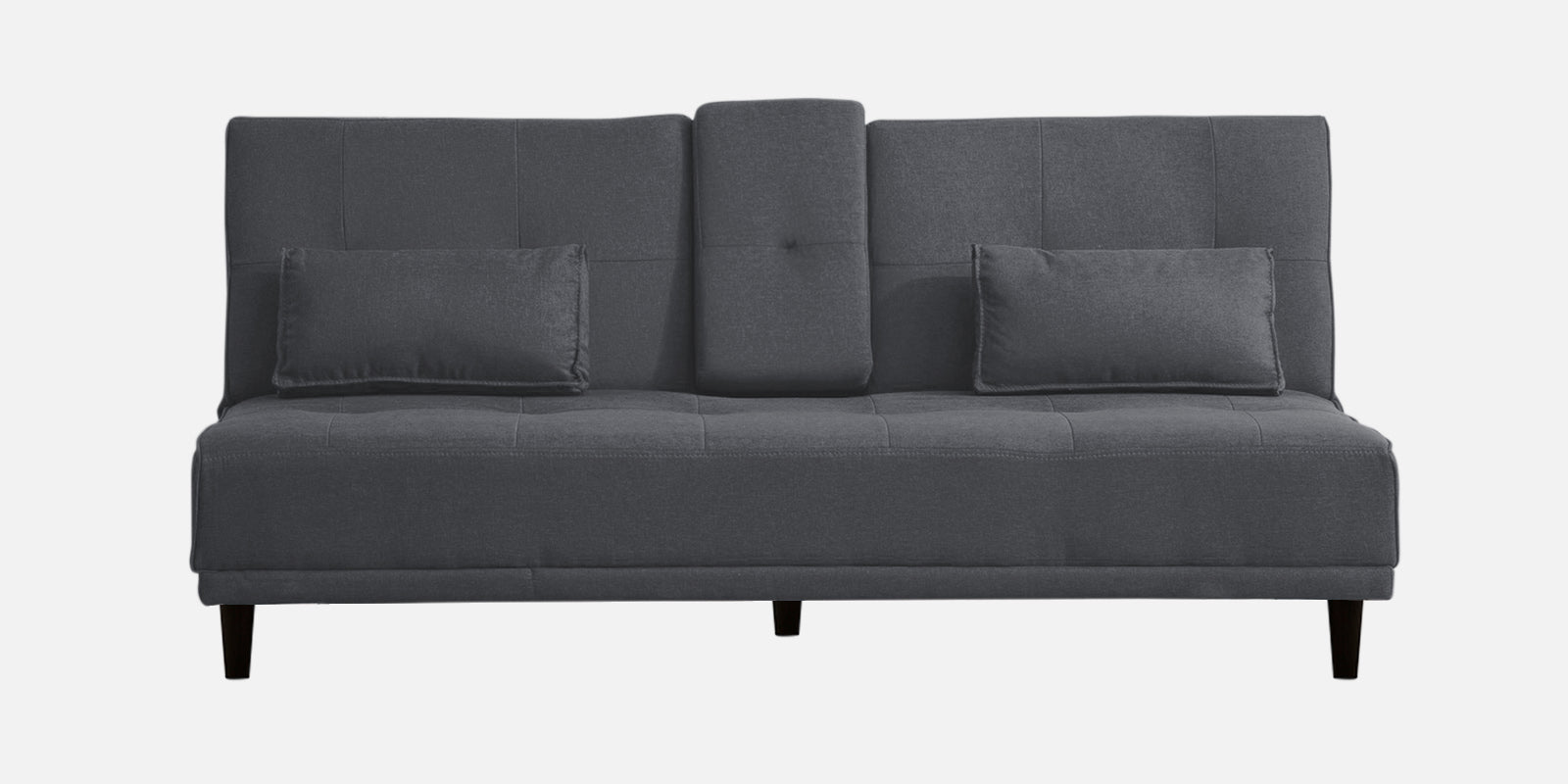 Jerry Fabric 3 Seater Convertible Sofa Cum Bed In Maba Gray Colour - Febonic Living