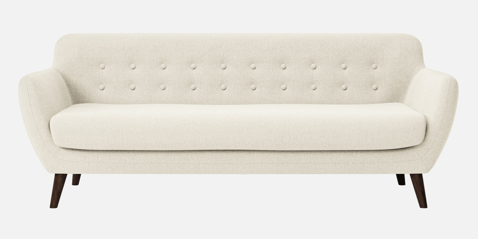 Goofy Fabric 3 Seater Sofa In Ivory Cream Colour - Febonic Living