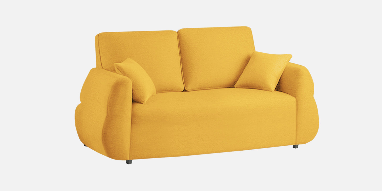 Jack Fabric 2 Seater Sofa In Bold Yellow Colour - Febonic Living