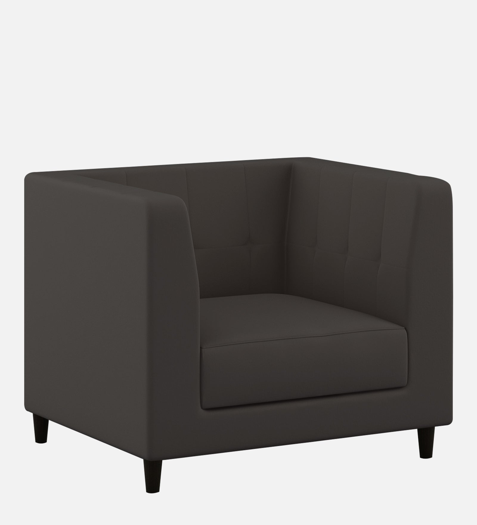 Braulia Velvet 1 Seater Sofa In Davy Grey Colour - Febonic Living