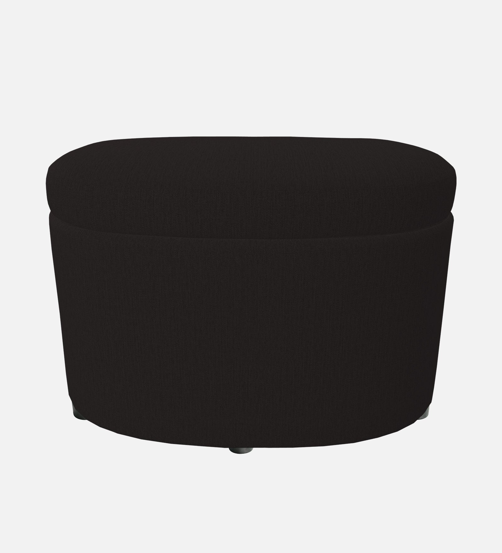 Ruggy Fabric Storage Ottoman in Zed Black Colour - Febonic Living