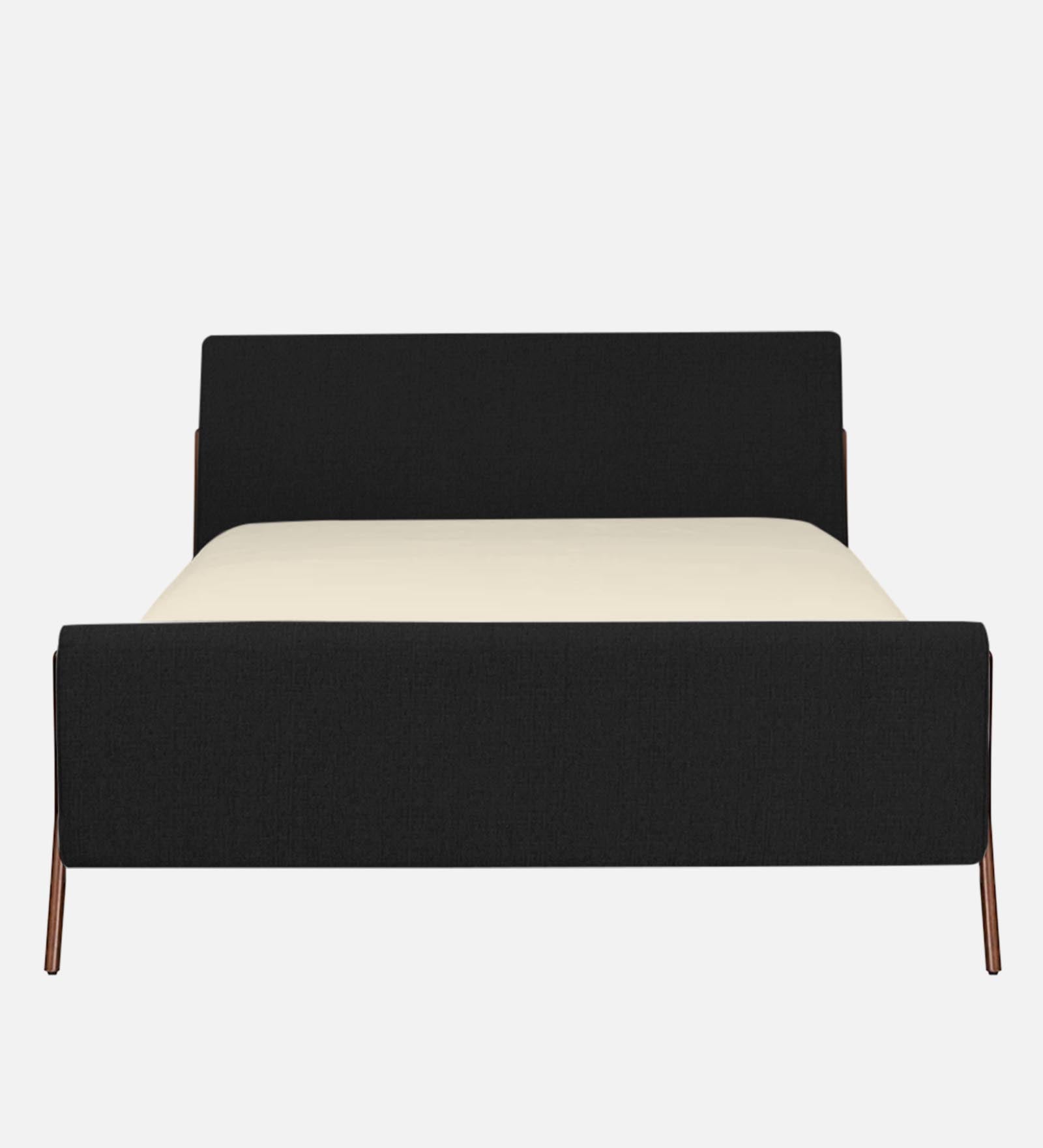 Catla Fabric Queen Size Bed In Zed Black Colour - Febonic Living