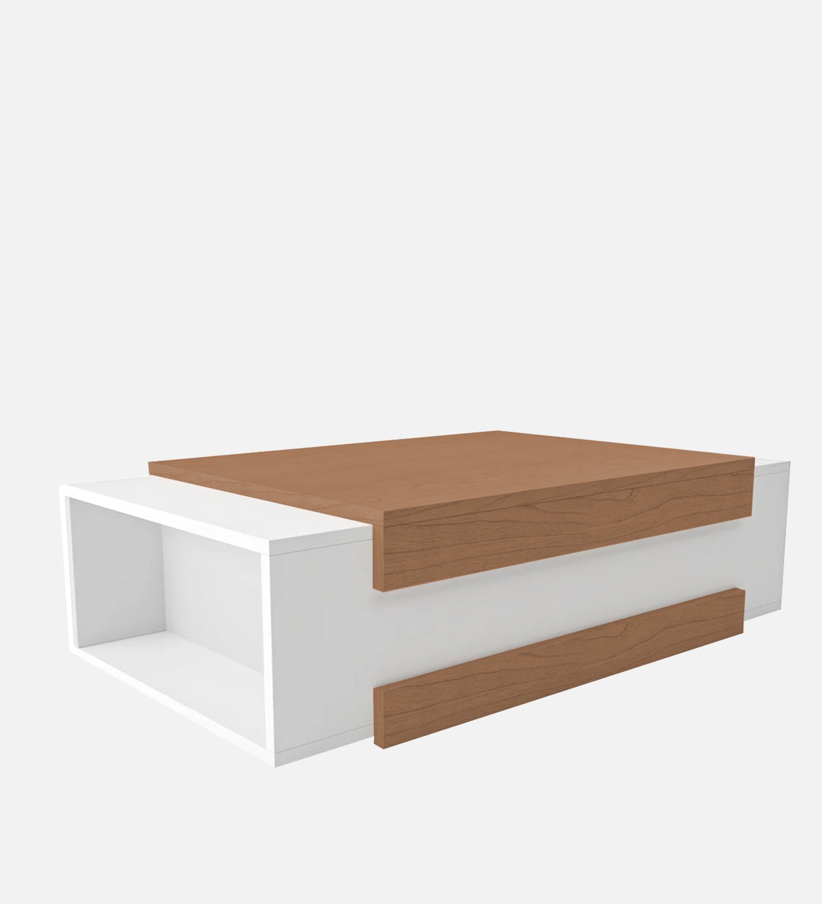 Odin Coffee Table In Oral Walnut & Frosty White Finish - Febonic Living