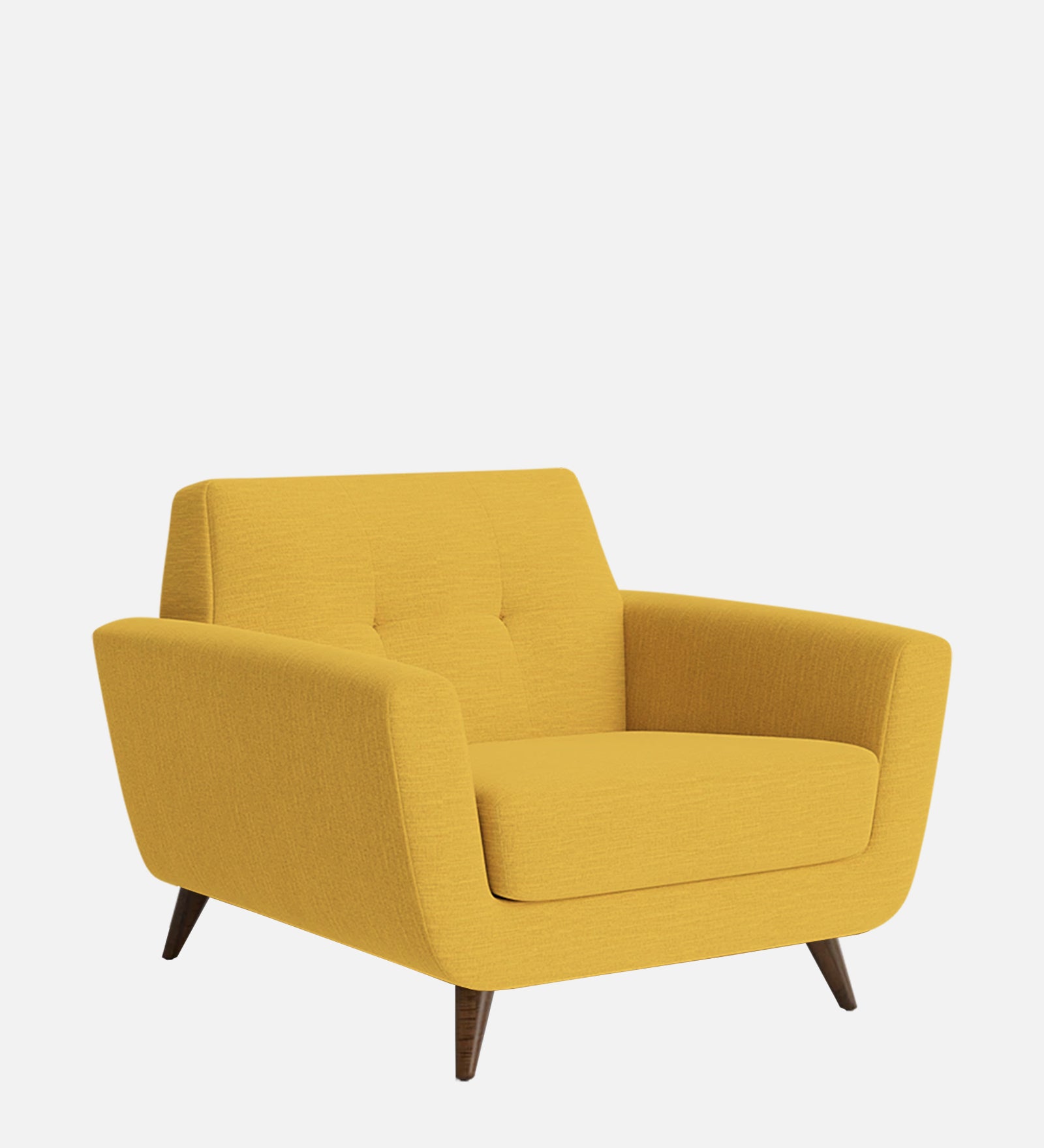 Jasmin Fabric 1 Seater Sofa In Bold Yellow Colour - Febonic Living