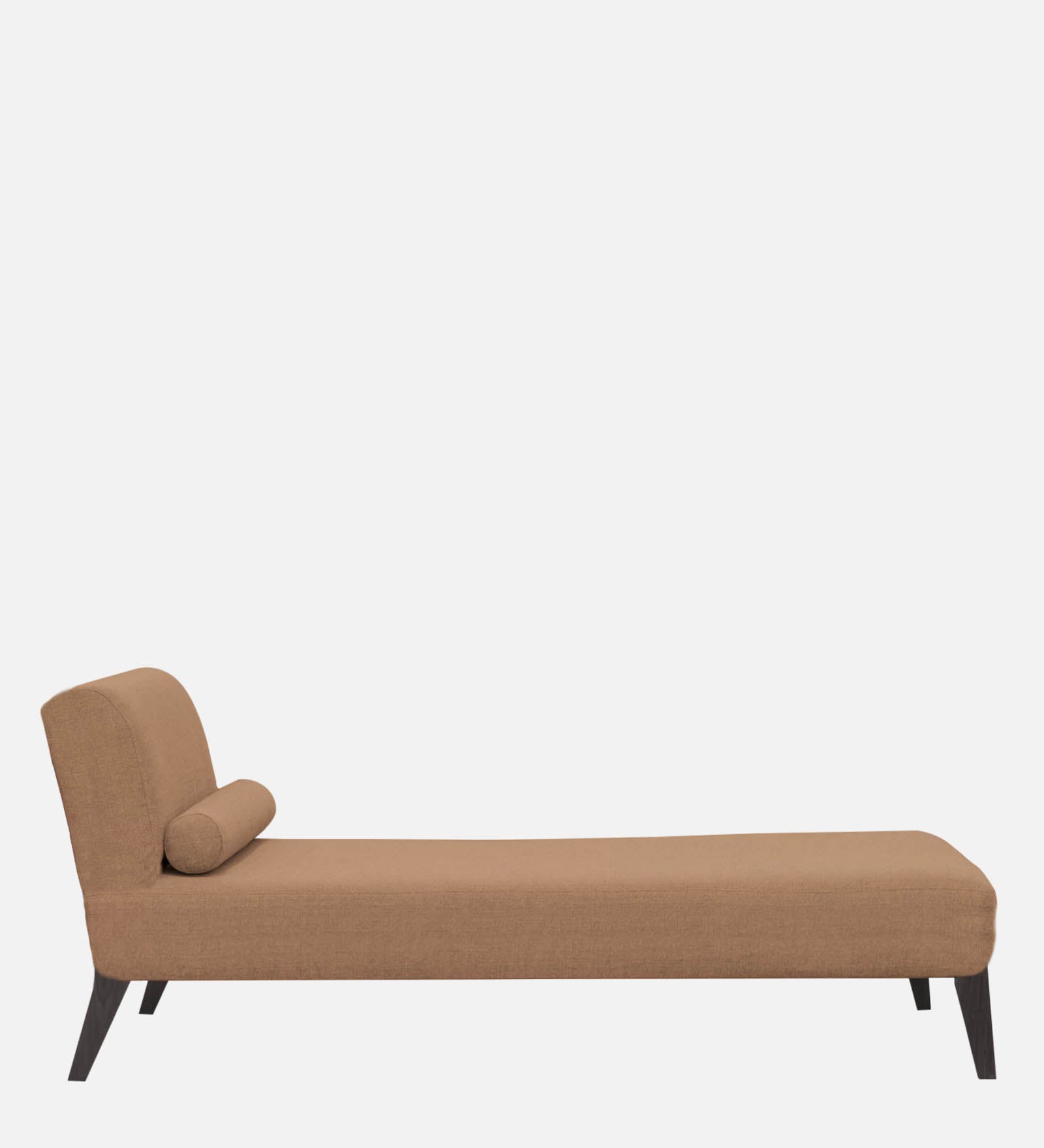 Noce Fabric Armless Chaise Lounger In Cookie Beige Colour - Febonic Living