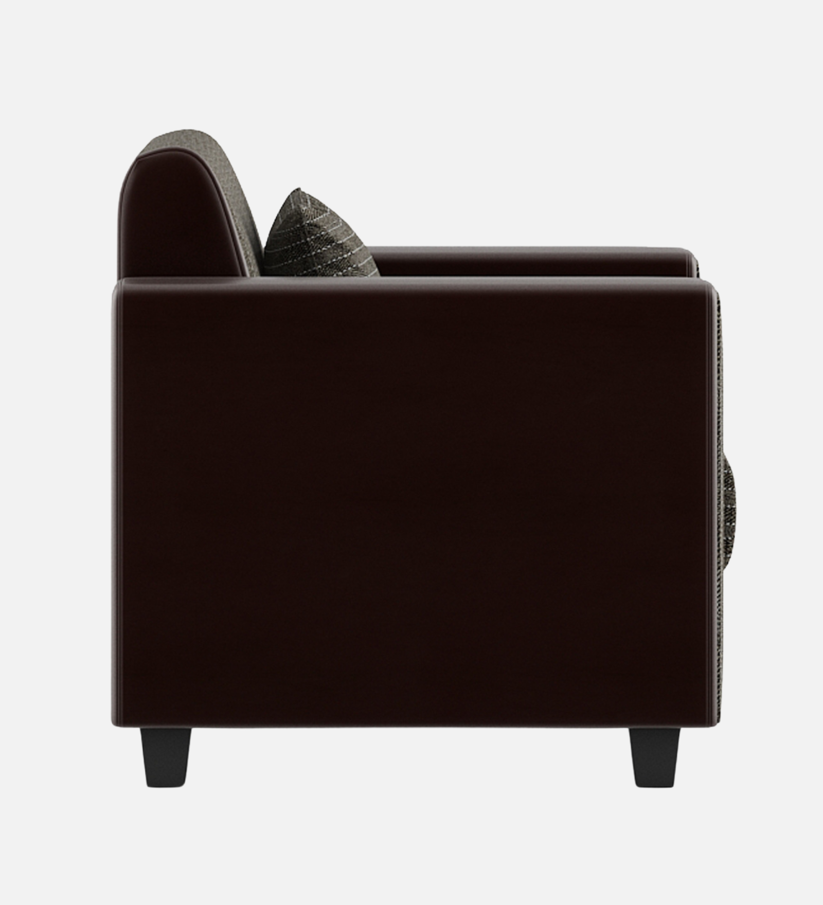 Juno Fabric 1 Seater Sofa In  Lama Brown Colour - Febonic Living