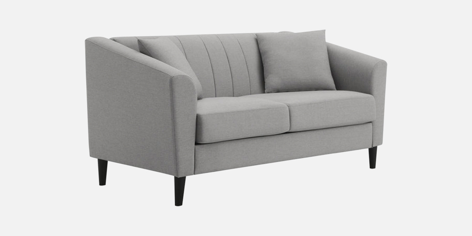 Polon Fabric 2 Seater Sofa In Silver Grey Colour - Febonic Living