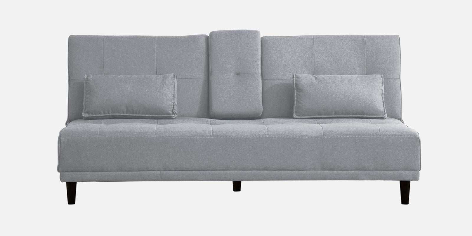 Jerry Fabric 3 Seater Convertible Sofa Cum Bed In Lit Gray Colour - Febonic Living