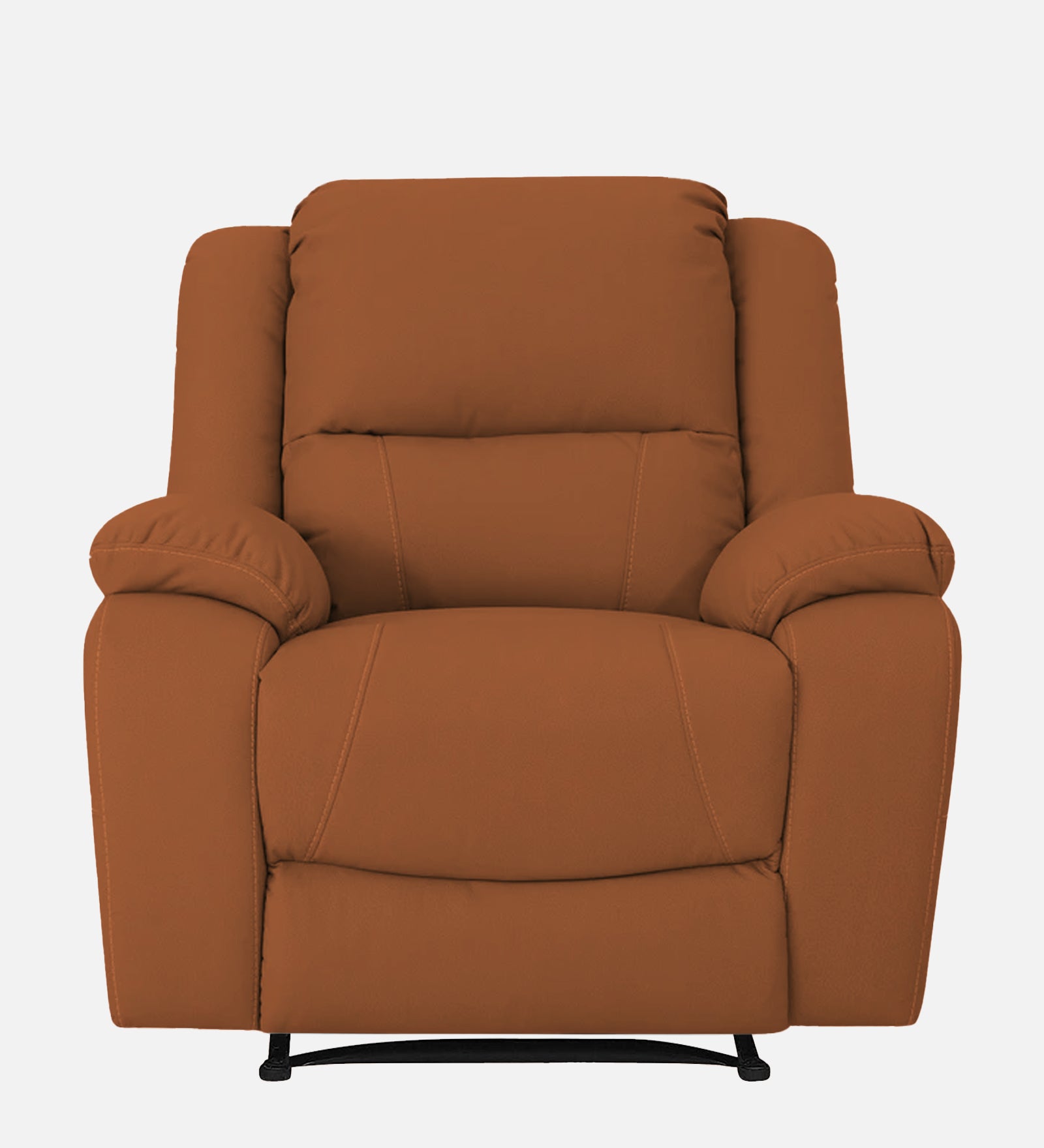 Adley Fabric 1 Seater Manual Recliner In Safforn Orange Colour - Febonic Living