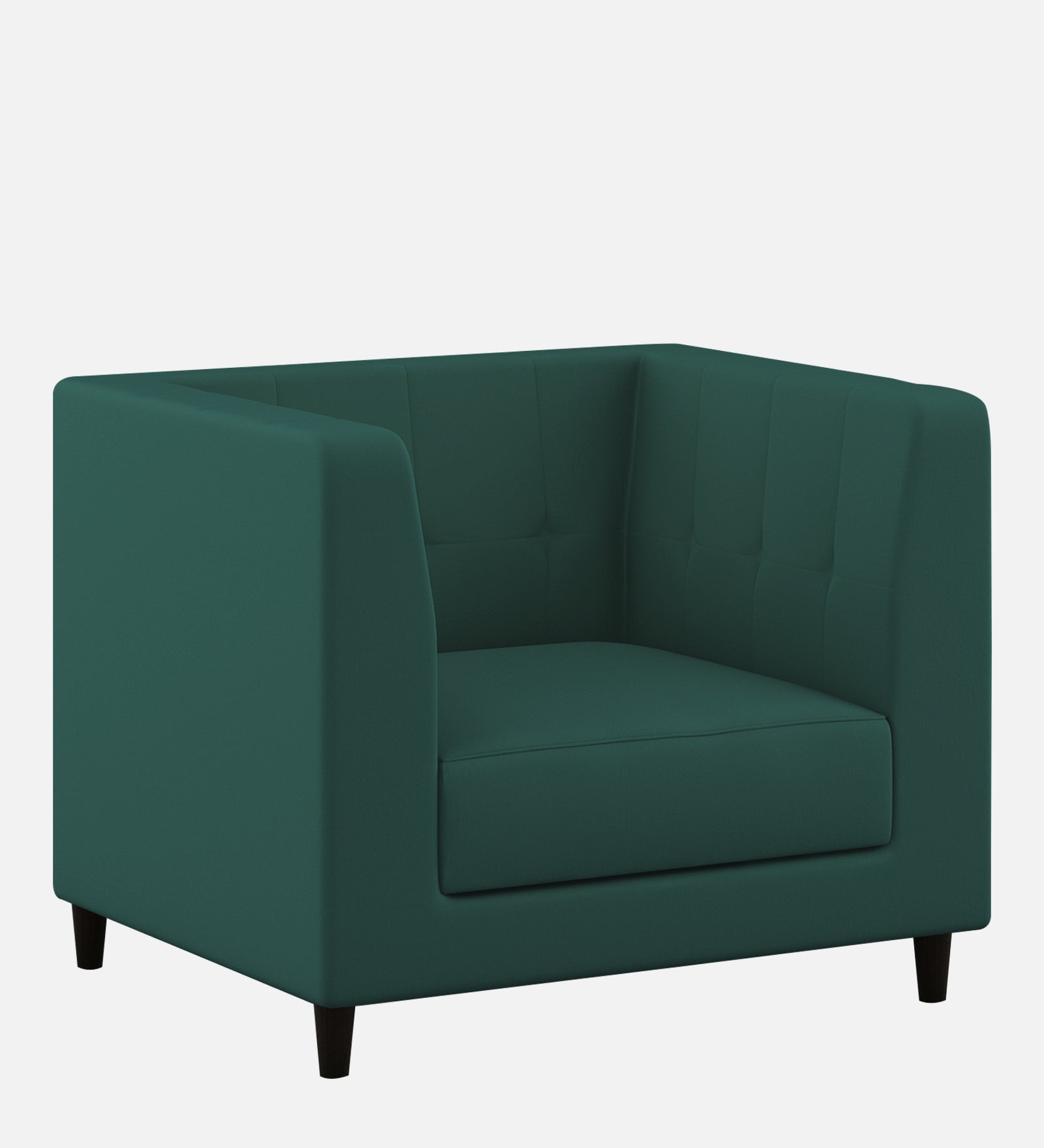 Braulia Velvet 1 Seater Sofa In Pine Green Colour - Febonic Living