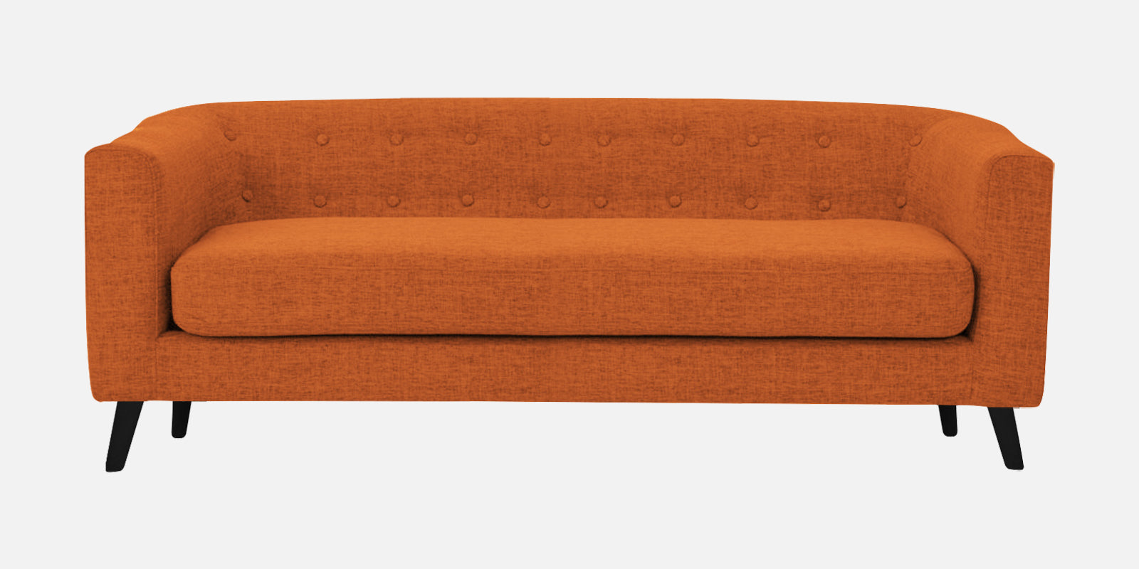 Casper Fabric 3 Seater Sofa In Vivid Orange Colour - Febonic Living