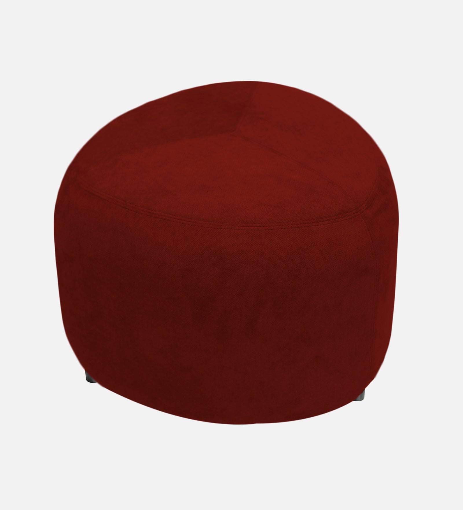 Keori Fabric Pouffe In Blood Maroon Colour - Febonic Living