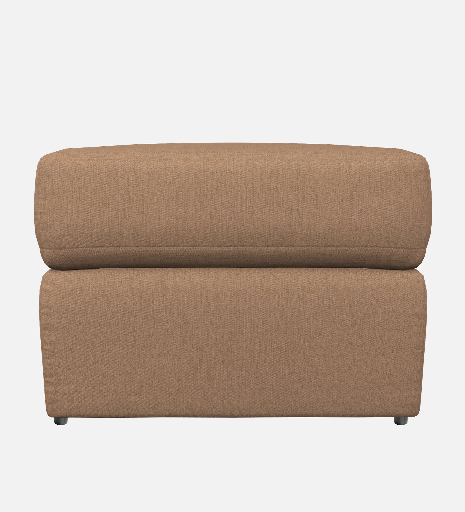 Penny Fabric Ottoman In Cookie Beige Colour With Storage - Febonic Living