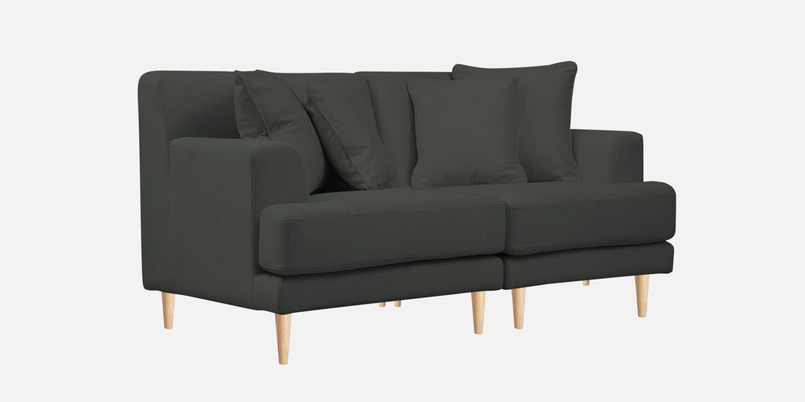 Woody Fabric 2 Seater Sofa In I-Land Green Colour - Febonic Living