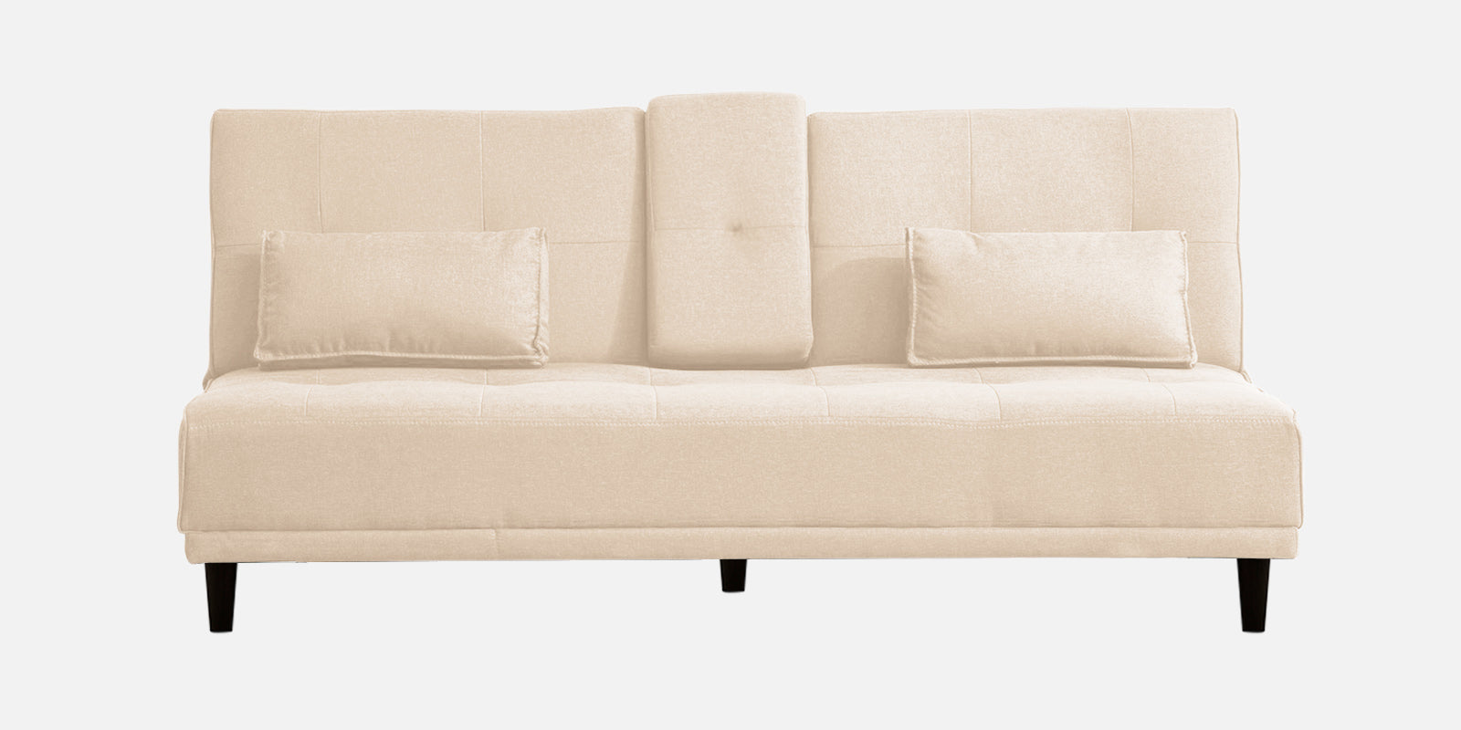 Jerry Fabric 3 Seater Convertible Sofa Cum Bed In Woom Beige Colour - Febonic Living