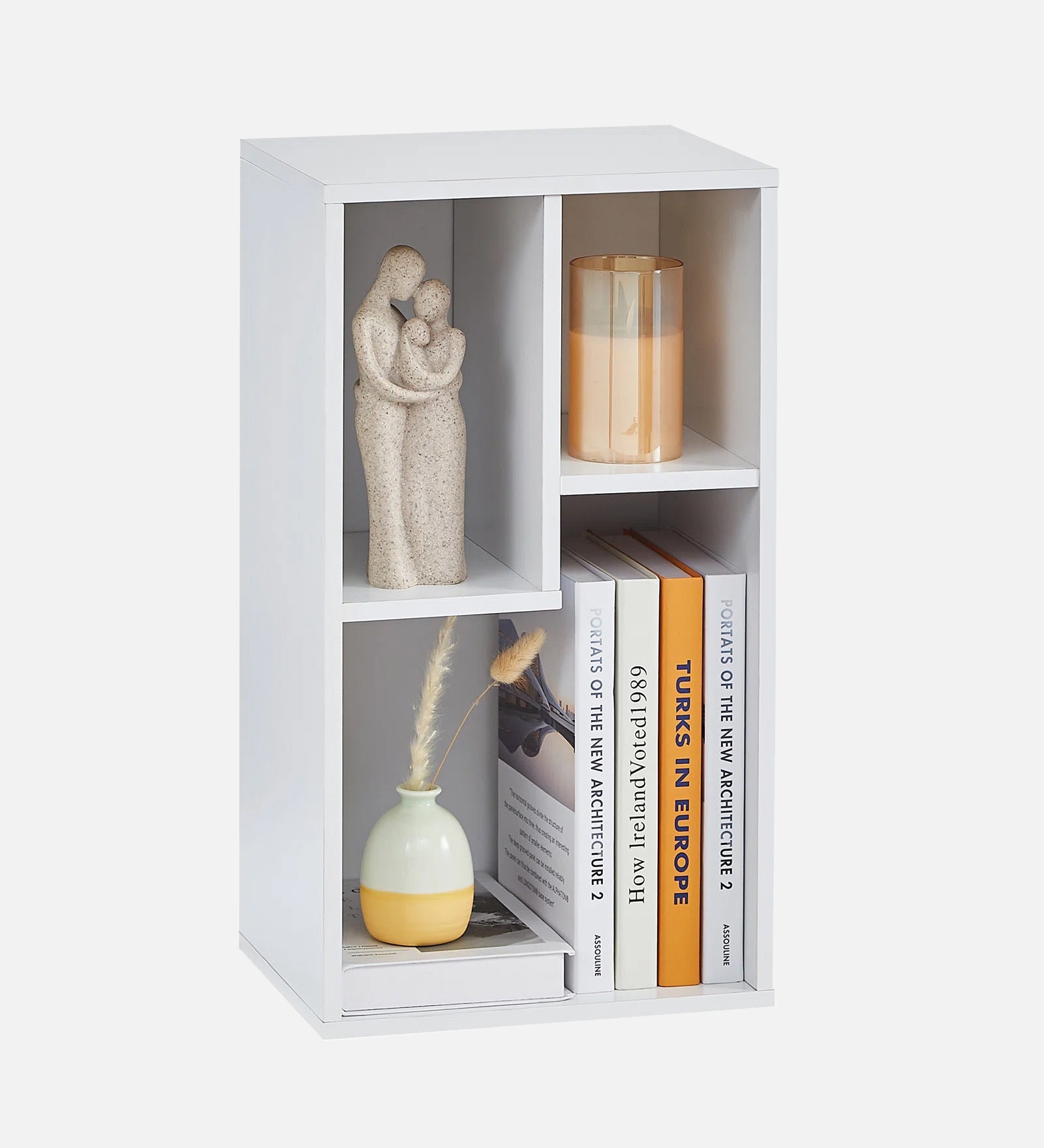 Vansel Bedside Table In Frosty White Finish - Febonic Living