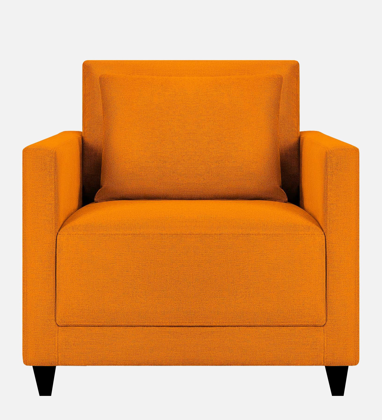 Kera Fabric 1 Seater Sofa In Vivid Orange Colour - Febonic Living
