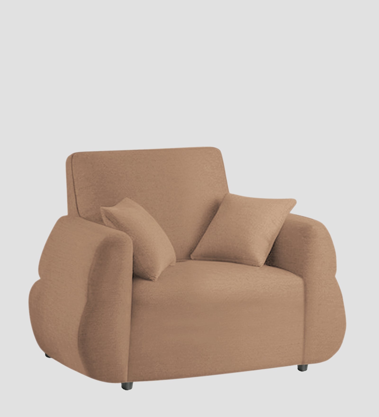 Jack Fabric 1 Seater Sofa In Cosmic Beige Colour - Febonic Living