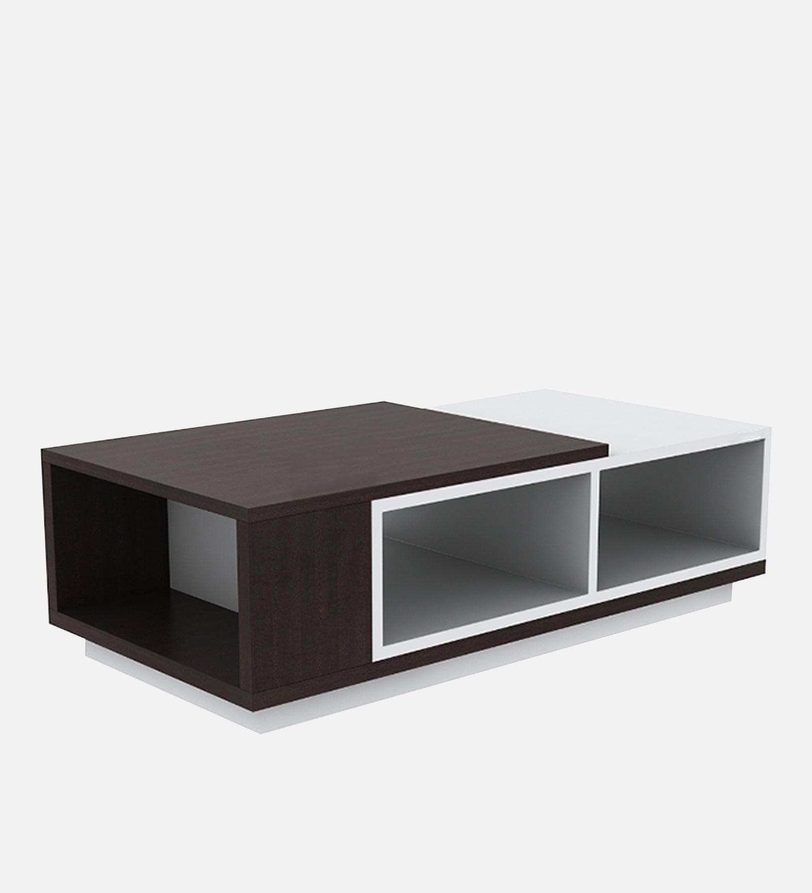 Bumi Coffee Table In Dark Walnut & Frosty White Finish - Febonic Living