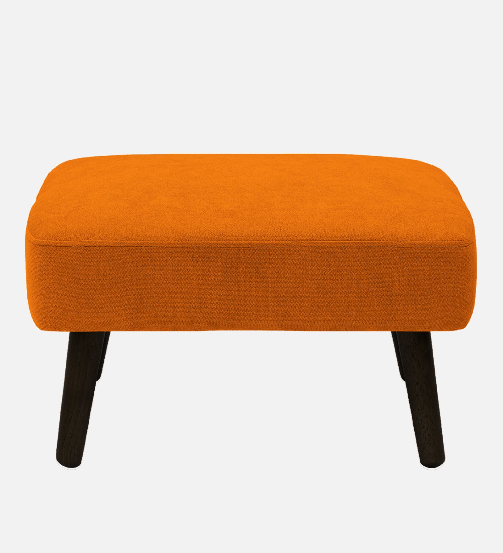 Luke Fabric Foot Stool In Vivid Orange Colour - Febonic Living