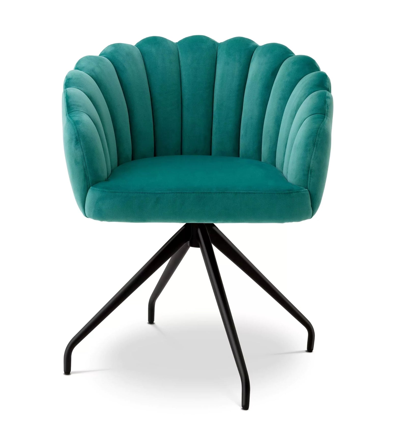 Bruno Velvet Swivel Chair In Pine Green Colour - Febonic Living
