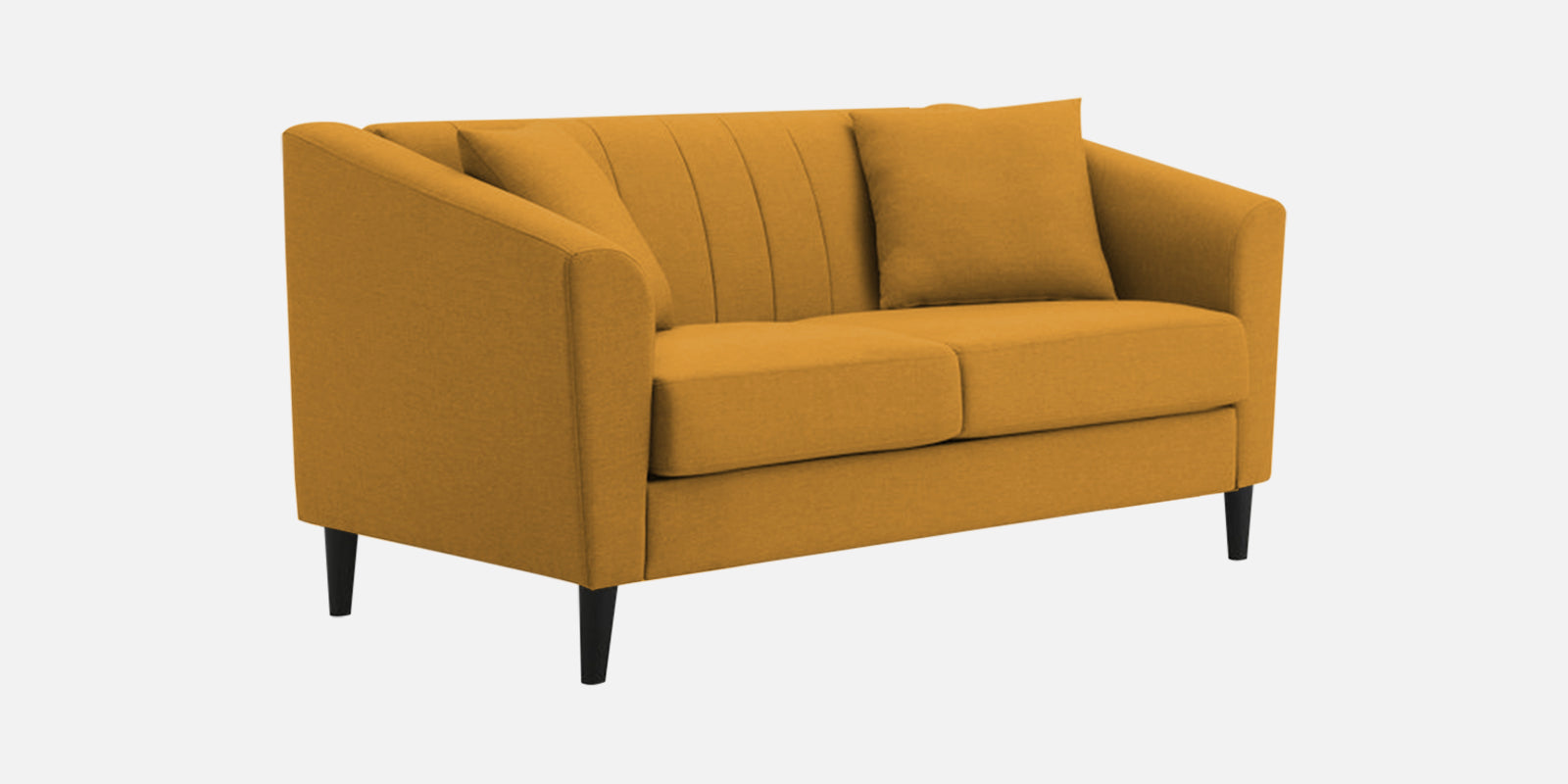 Polon Fabric 2 Seater Sofa In Corn Yellow Colour - Febonic Living