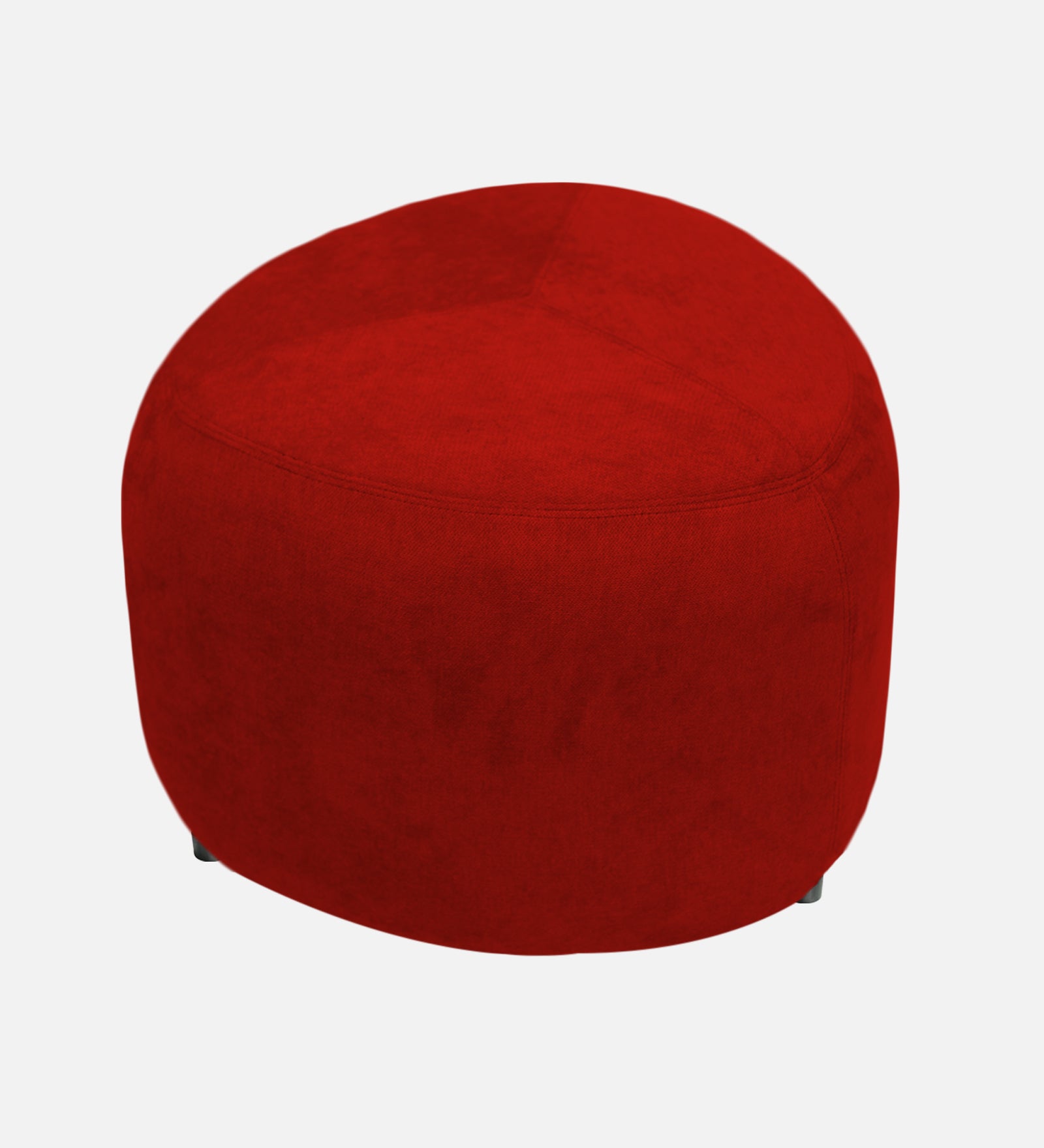 Keori Fabric Pouffe In Ruby Red Colour - Febonic Living